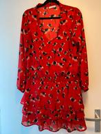 Loavies jurk tuniek rood bloemen volant s 36 zgan, Ophalen of Verzenden, Zo goed als nieuw, Loavies, Maat 36 (S)