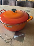 Le Creuset 32, Huis en Inrichting, Ophalen, Gebruikt, Gietijzer, Koekenpan of Braadpan