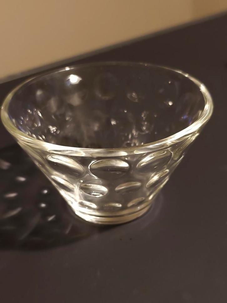 set van 4 retro dessertbakjes, Antiek en Kunst, Antiek | Glas en Kristal, Ophalen of Verzenden