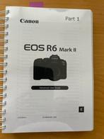 Canon EOS R6 Mark II Handleiding - Zo Goed Als Nieuw!, Ophalen of Verzenden