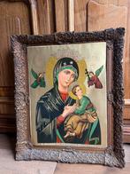 Antieke prent maria groot madonna del soccorso, Ophalen of Verzenden