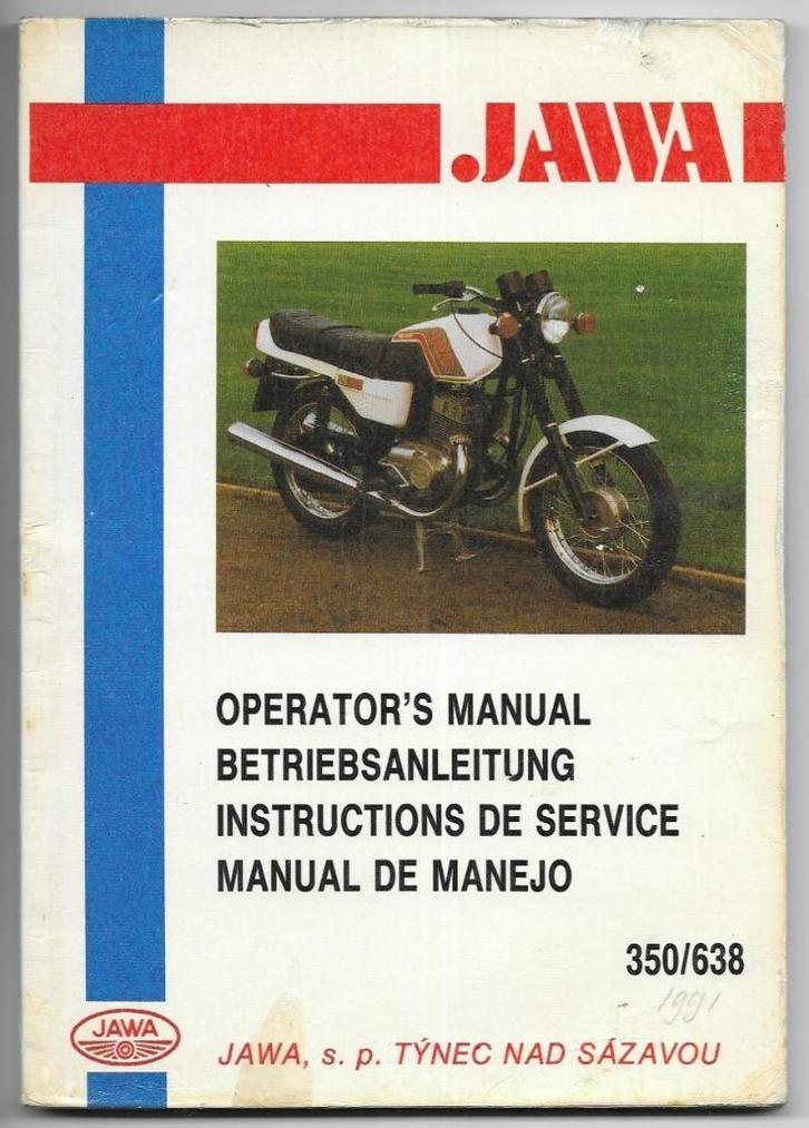Jawa 350 / 638 manual Betriebsanleitung (1659z), Motoren, Handleidingen en Instructieboekjes, Overige merken, Verzenden