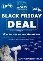 Black Friday WOLFS CARAVANS, 10% korting op een stacaravan!!, Caravans en Kamperen, Stacaravans, Tot en met 6