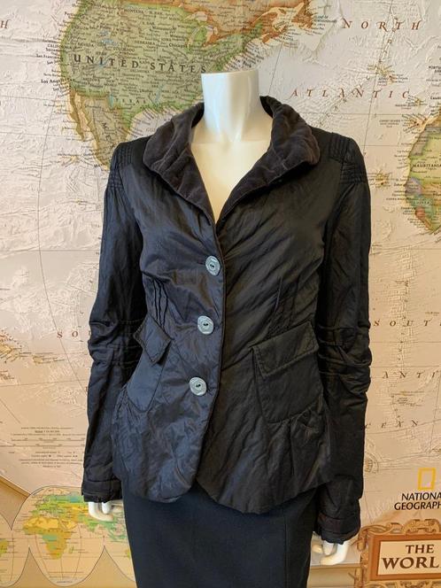 Wollen jas van Barbara Lebek maat 38 M, Kleding | Dames, Jassen | Zomer, Zo goed als nieuw, Maat 38/40 (M), Zwart, Ophalen of Verzenden
