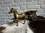 Messing paard en wagen / koets, Antiek en Kunst, Antiek | Koper en Brons, Ophalen of Verzenden, Koper