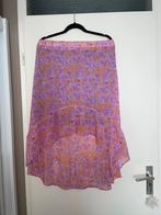 boho ibiza flower paars oranje maxi midi ruffle rok mt M, Kleding | Dames, Rokken, Maat 38/40 (M), Boetiek, Ophalen of Verzenden