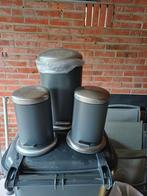 3 prullenbakken, Huis en Inrichting, Ophalen, Gebruikt, Met pedaal, Metaal
