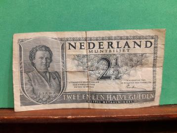 2.5 gulden muntbiljet 1949 beschikbaar voor biedingen