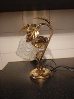 Vintage lamp met glazen kap., Ophalen of Verzenden, Minder dan 50 cm