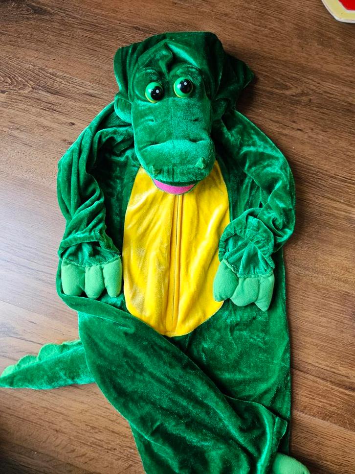 Krokodil Verkleedpak Maat 104, Kinderen en Baby's, Carnavalskleding en Verkleedspullen, Zo goed als nieuw, Jongen of Meisje, 104 of kleiner