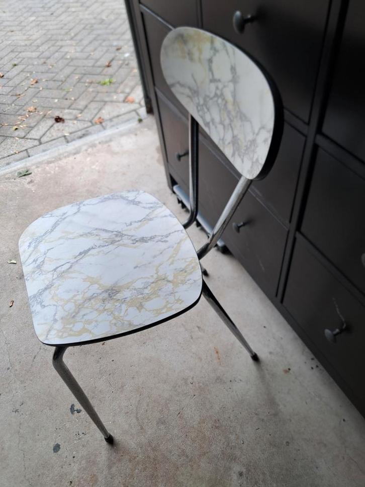 Formica Jaren 70 Kaptafel Stoeltje, Huis en Inrichting, Stoelen, Ophalen of Verzenden