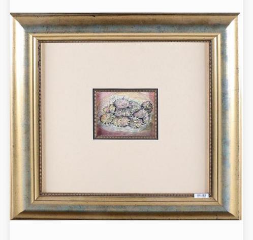 T.H. Ferkranus - Kastanjes, gemengde techniek, 11x13cm,, Antiek en Kunst, Kunst | Tekeningen en Foto's, Ophalen