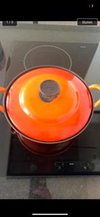 Le creuset gietijzer 22, Ophalen of Verzenden, Gebruikt, Gietijzer, Koekenpan of Braadpan