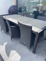 Tuinset tuinstoelen tuintafel, Ophalen, Gebruikt, 6 zitplaatsen, Aluminium