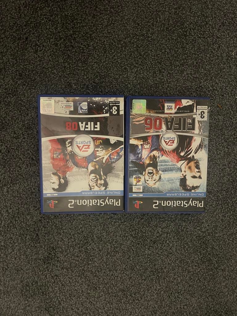 FIFA 06 & FIFA 08 PS2 Games, Gebruikt, 1 speler, Eén computer, Ophalen of Verzenden