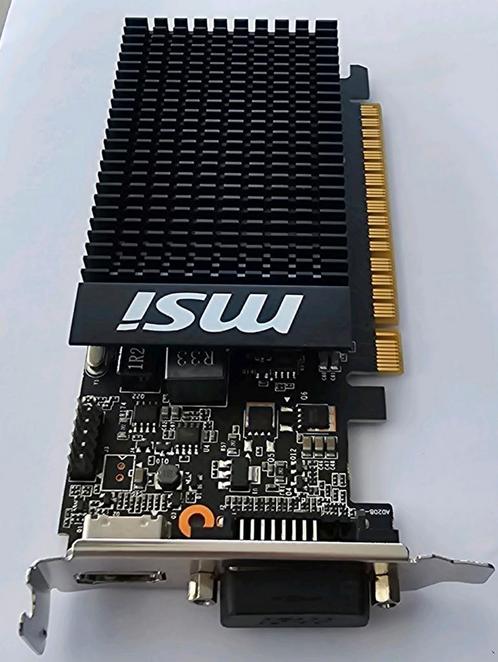 MSI GT 710 1GB GDDR3 LP Grafische Kaart, Computers en Software, Videokaarten, Gebruikt, Nvidia, PCI-Express 2.0, GDDR3, DVI, Ophalen of Verzenden