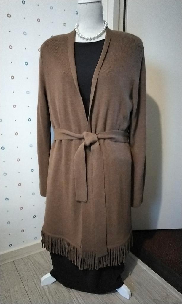 Nieuw,  Gerry Weber,  lang camel- bruinachtig vest, mt 40-42, Kleding | Dames, Truien en Vesten, Nieuw, Maat 42/44 (L), Bruin