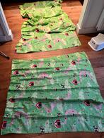 Groene Kinderkamer Gordijnen met Boerderij Print, 100 tot 150 cm, 200 cm of meer, Ophalen of Verzenden, Zo goed als nieuw