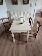 Keukentafel + 4 stoelen, zie foto's, Ophalen, Gebruikt, 100 tot 150 cm, 50 tot 100 cm