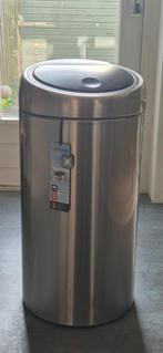 Brabantia Afvalemmer 40-45L - Grijs Metallic, Huis en Inrichting, Woonaccessoires | Prullenbakken, Met pedaal, 50 tot 75 cm, 40 liter of meer