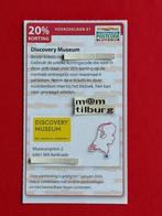 Voordeelbon 87 Discovery Museum 20% korting, Tickets en Kaartjes, Musea, Drie personen of meer, Kortingskaart