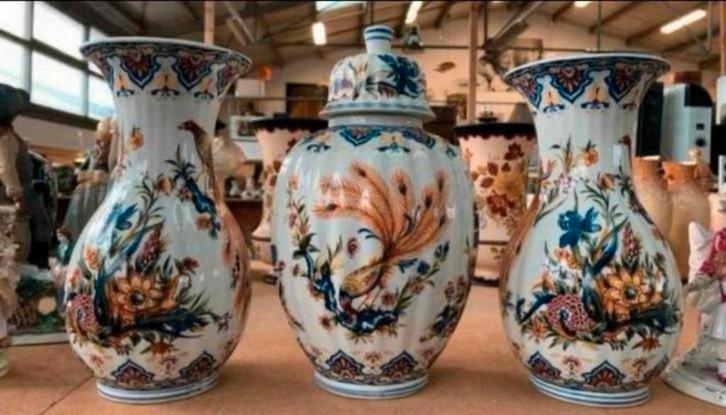 Vaas diverse Delfts aardewerk antieke vazen leuk cadeau, Antiek en Kunst, Antiek | Keramiek en Aardewerk, Ophalen of Verzenden