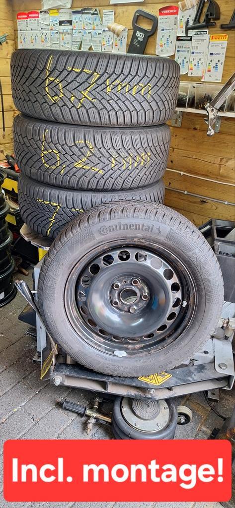 Set winterbanden Passat EOS Passat CC + NIEUWE TPMS, Auto-onderdelen, Banden en Velgen, Banden en Velgen, Winterbanden, 16 inch