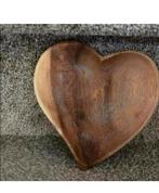 Kinta hartvormige houten schaaltje 15 cm, Ophalen of Verzenden, Zo goed als nieuw, Rond, Hout