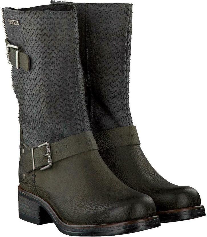 YELLOW CAB - leren laarzen Deep moss - maat 38, Kleding | Dames, Schoenen, Nieuw, Hoge laarzen, Groen, Ophalen of Verzenden