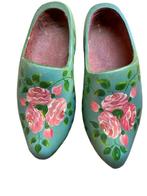 Houten beschilderde klompen met bloemen, Ophalen of Verzenden