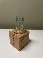 100% circulair candleholder Rebottled helder + kaarsen, Ophalen of Verzenden, Zo goed als nieuw, Overige materialen, Minder dan 25 cm