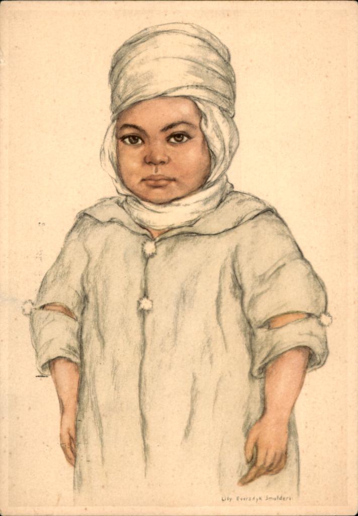 Voor het kind, berbermeisje, Lily Eversdijk 1955, Verzenden, 1940 tot 1960, Gelopen, Kinderen