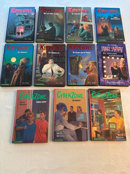 Kippenvel, Fear Street & Cyberzone - 11 Jeugdboeken, Boeken, Kinderboeken | Jeugd | onder 10 jaar, Gelezen, Fictie algemeen, Ophalen of Verzenden