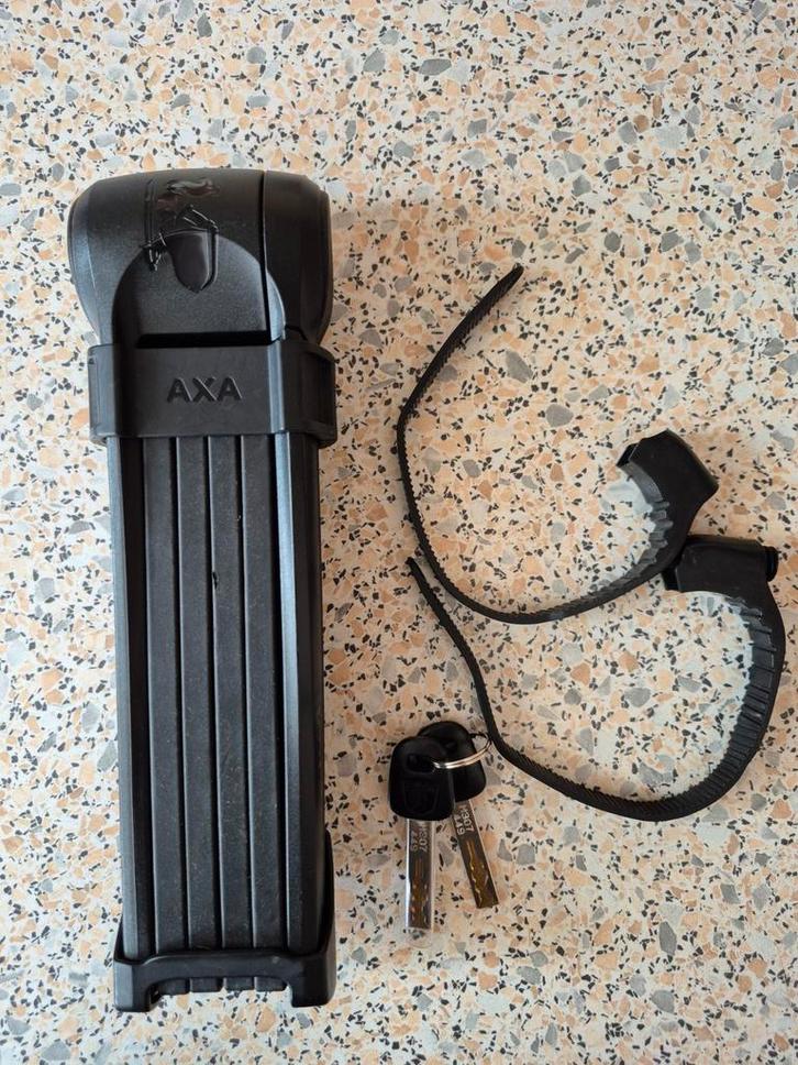 Zgan AXA fold 100 vouwslot., Fietsen en Brommers, Fietsaccessoires | Fietssloten, Zo goed als nieuw, Ophalen of Verzenden