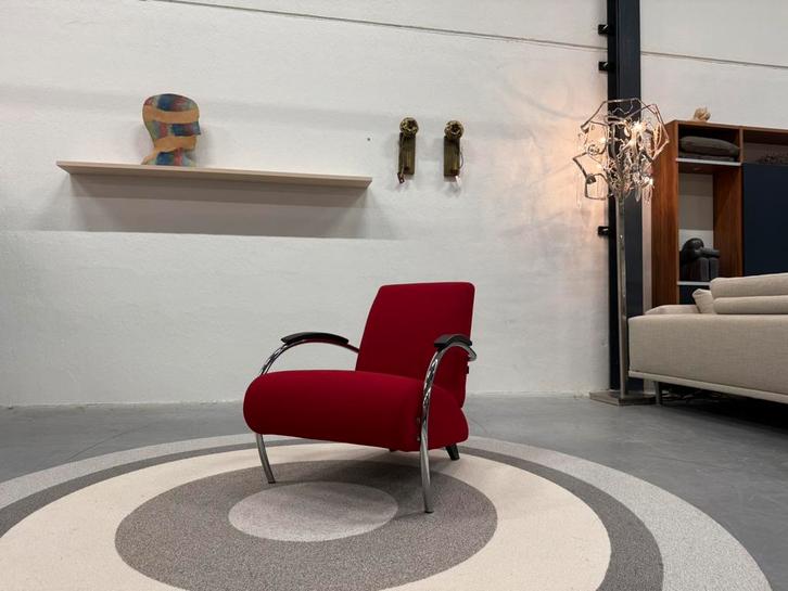 Nieuw Gelderland 5470 Fauteuil Vidar Stof Rood design stoel, Huis en Inrichting, Fauteuils, Nieuw, Stof, 50 tot 75 cm, 75 tot 100 cm