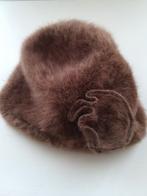 Dieter Loevenich zgan taupe bruin elegant angora muts hoedje, Maat 42/44 (L), Zo goed als nieuw, Muts, Dieter Loevenich