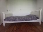 Wit gebeitst 90cmbij 200cm grenen 1 persoons bed., Ophalen, 85 tot 100 cm, Gebruikt, Lattenbodem