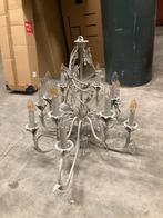 kroonluchter klassiek elegant en barok grijs 12 fittingen, Ophalen of Verzenden, Glas