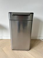 Simplehuman Touch Bar RVS 40 liter Zilver, Huis en Inrichting, Ophalen, 50 tot 75 cm, 40 liter of meer, Zo goed als nieuw
