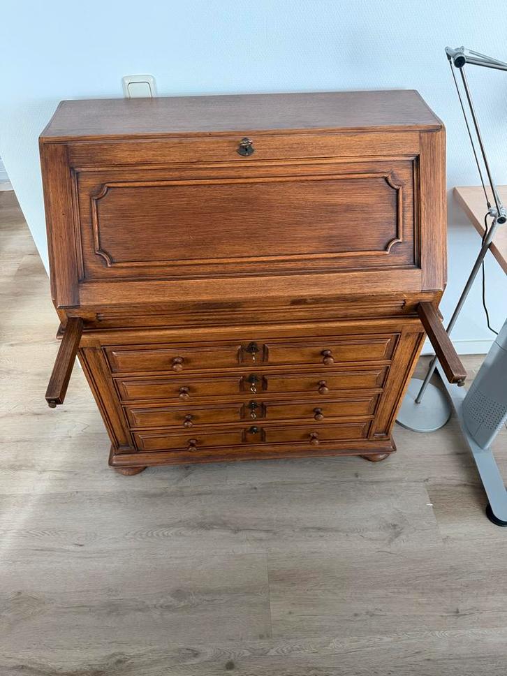 Secretaire Jaren 50 vintage, Huis en Inrichting, Kasten | Dressoirs, Gebruikt, 50 tot 100 cm, 25 tot 50 cm, Met lade(s), Overige houtsoorten