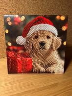 diamond painting kerstkaart pop-up hond kant en klaar, Ophalen of Verzenden, Nieuw, Kerst