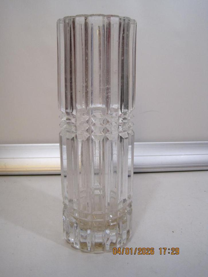 kristallen vaas gemerkt BP mobil 1997 Hoogte 30 cm (369), Antiek en Kunst, Antiek | Glas en Kristal, Ophalen of Verzenden