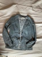 Dames spijker streepjes blazer 38, Maat 38/40 (M), H&M, Blauw, Ophalen of Verzenden