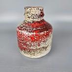 Vintage West-Duitse Fat Lava vaas. Karlsruhe Majolika 7337, Antiek en Kunst, Ophalen of Verzenden