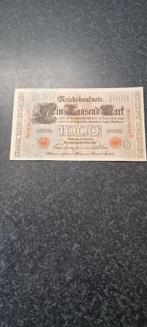 Biljet van 1000 mark 1910 (Reichsbanknote), Postzegels en Munten, Ophalen of Verzenden, Bankbiljetten, Buitenland