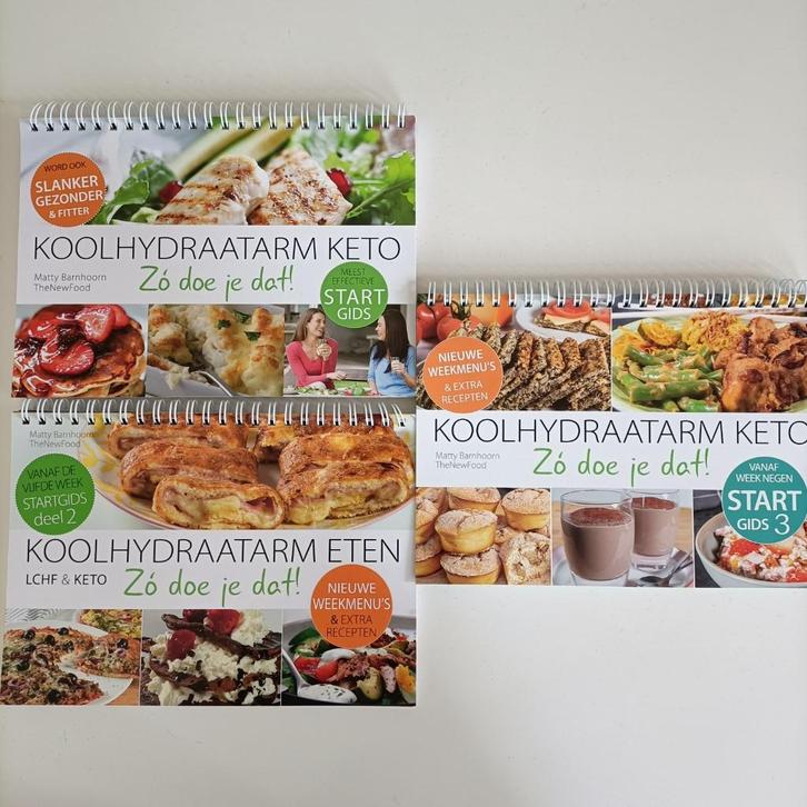 Matty Barnhoorn Koolhydraatarm keto (startgids 1, 2 & 3), Boeken, Gezondheid, Dieet en Voeding, Nieuw, Dieet en Voeding, Ophalen of Verzenden