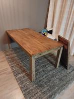Houten Eettafel met Opzetstuk, Huis en Inrichting, Ophalen, Gebruikt, 50 tot 100 cm, Landelijk