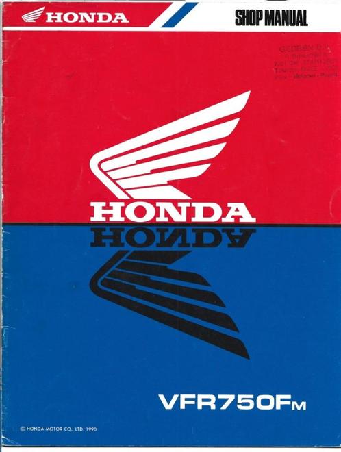 Honda VFR750 Fm addendum shop manual (7475z), Motoren, Handleidingen en Instructieboekjes, Honda, Ophalen of Verzenden
