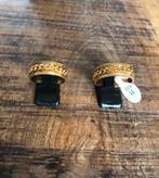 Nieuw! 2 stuks RVS goudkleur anti-stress ringen. Mt.9 en 11, Sieraden, Tassen en Uiterlijk, Ringen, Nieuw, Overige materialen