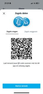 Gezocht: Glazen zegels Albert Heijn, Overige materialen, Wit, Nieuw, Ophalen of Verzenden